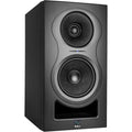 Kali Audio IN-5 active nearfield studio monitors showing black speaker cabinets and front grille with control panels