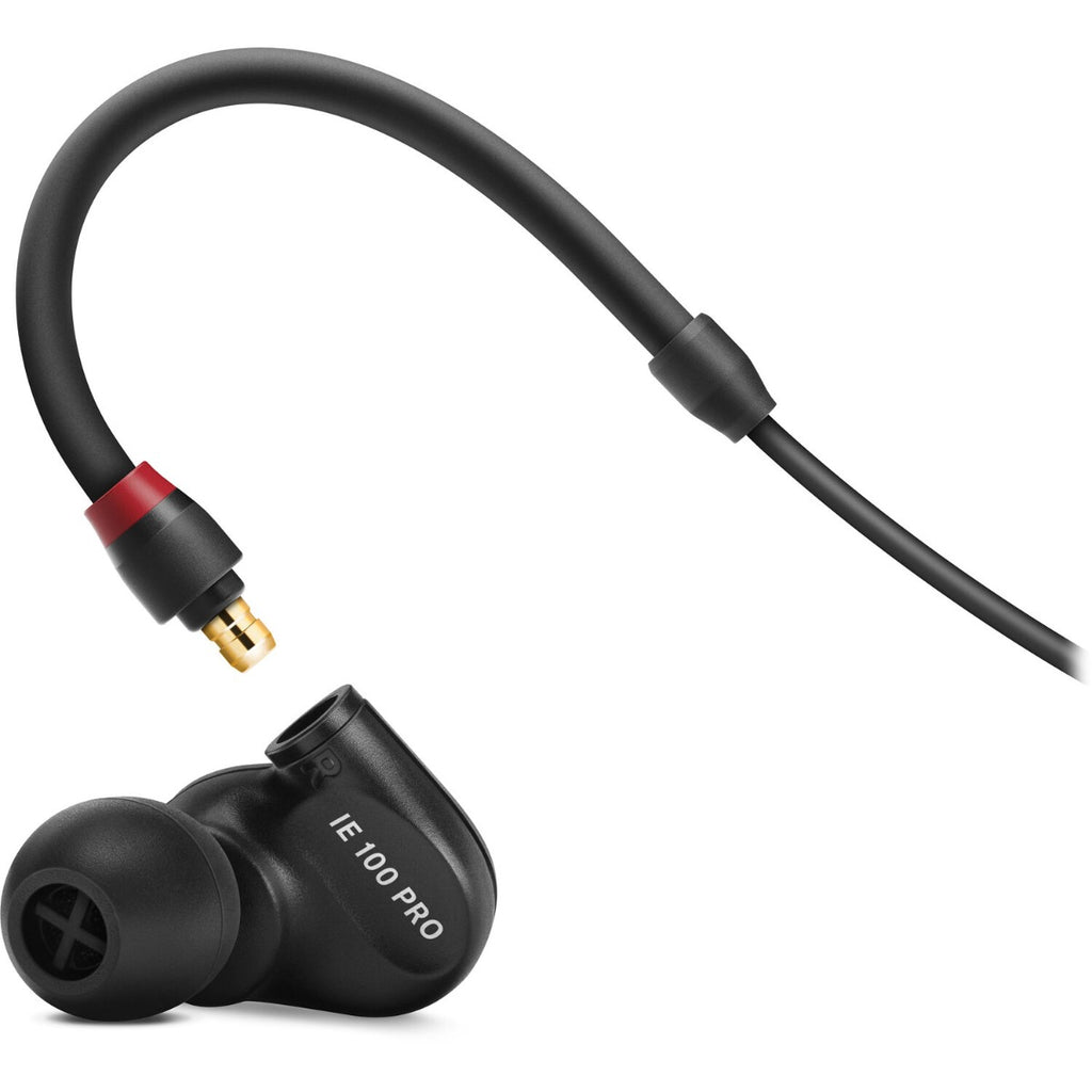 Sennheiser IE 100 Pro wired in-ear headphones with sleek design and ergonomic ear tips for professional audio listening.