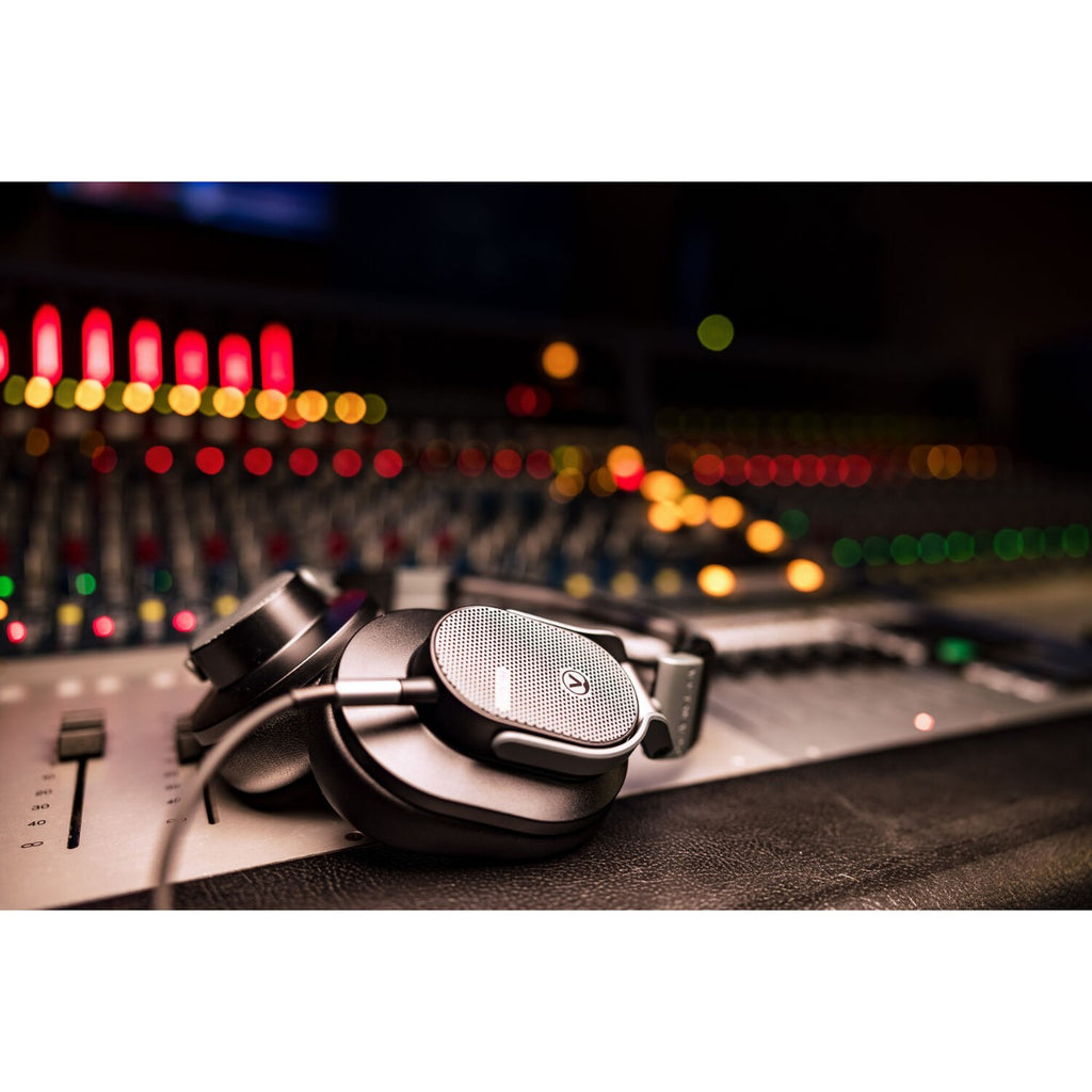 Austrian Audio Hi-X65 studio headphones with black ear cups and headband, featuring over-ear design for professional audio monitoring.