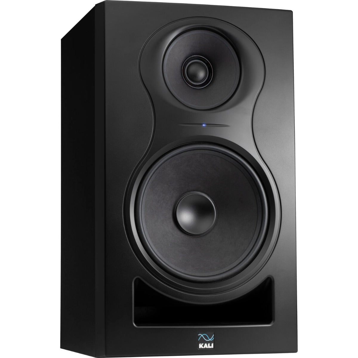 Kali Audio IN-8 V2 active nearfield monitors with black finish, showing their front panel and speaker cones.