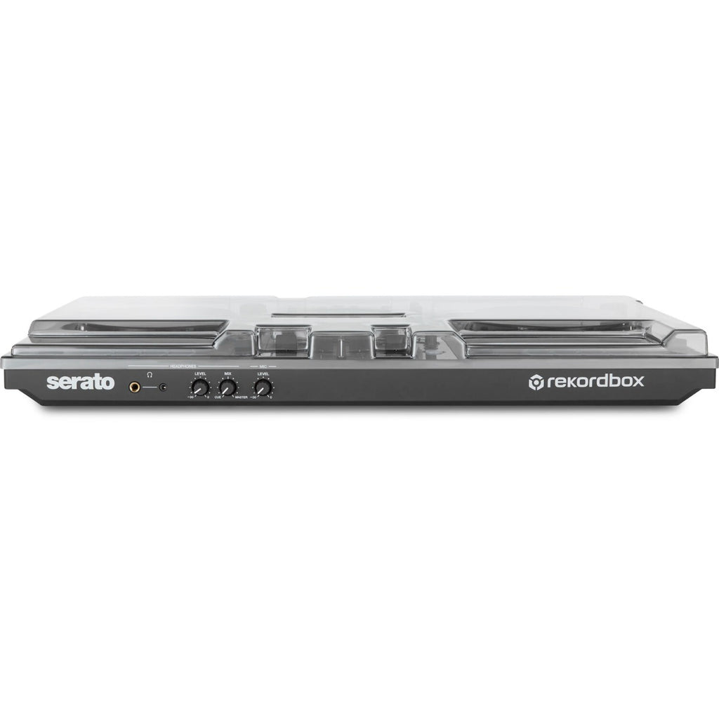Decksaver Pioneer DDJ-FLX6 DJ cover protecting the DJ controller, made of durable, transparent plastic material.