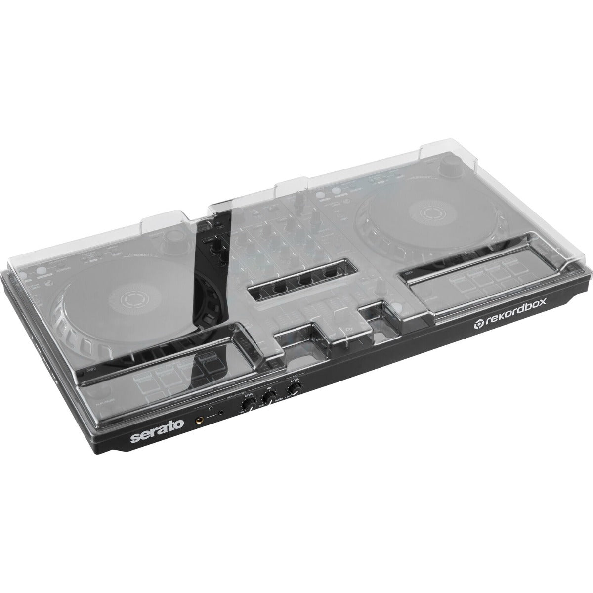 Decksaver Pioneer DDJ-FLX6 DJ cover, custom-fit protective plastic case for Pioneer DJ controller, showing the slim, transparent design.