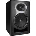 Kali Audio LP-6 V2 active nearfield monitors, pair of compact studio speakers with black enclosures and detailed speaker drivers.