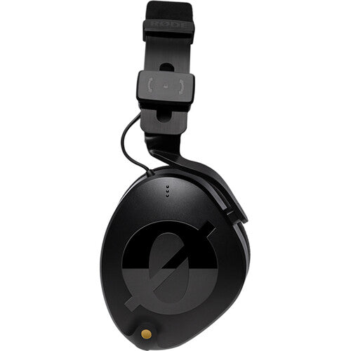 Rode NTH-100 studio headphones with over-ear design, featuring black cushions and adjustable headband for professional audio monitoring.