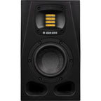 Adam Audio A4V active nearfield monitor speaker with a sleek black design and modern control panel.