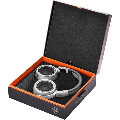 Neumann NDH 30 studio headphones with over-ear design, black finish, and padded headband for professional audio monitoring.