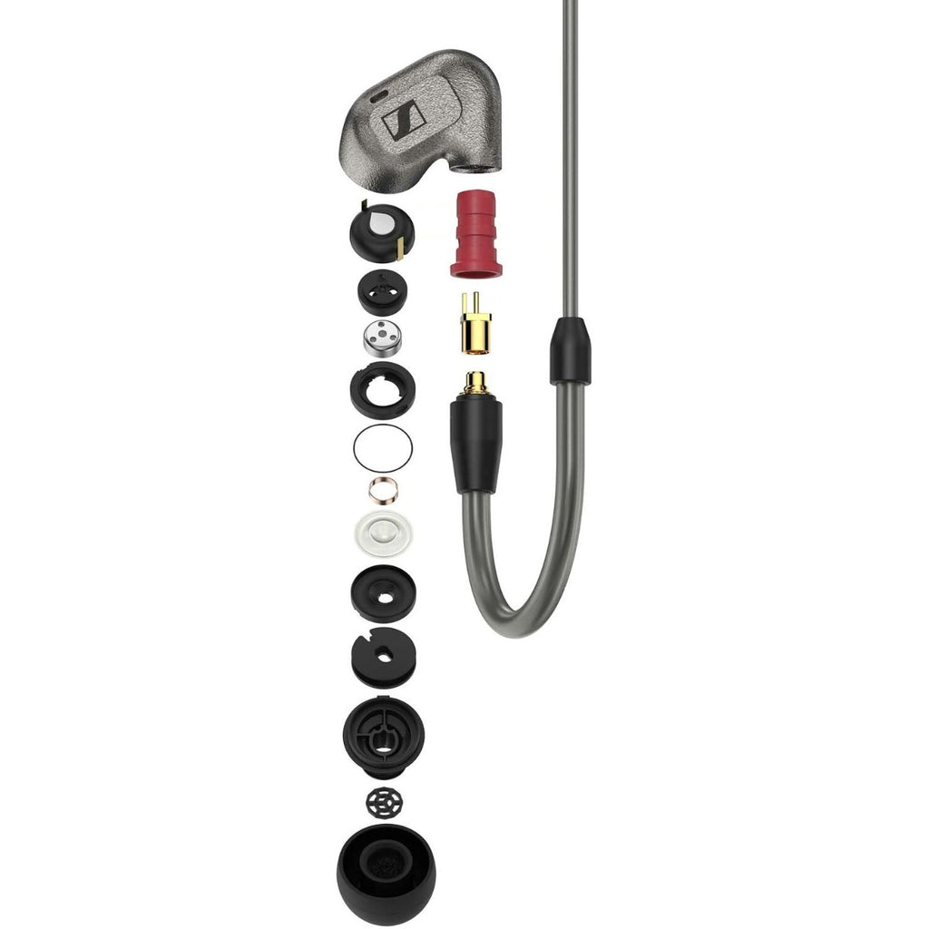Sennheiser IE 600 head-fi headphones with sleek design and premium ear tips on a neutral background.