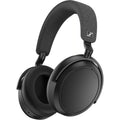 Sennheiser Momentum 4 Wireless headphones with over-ear design, black color, and cushioned ear cups for premium sound comfort.