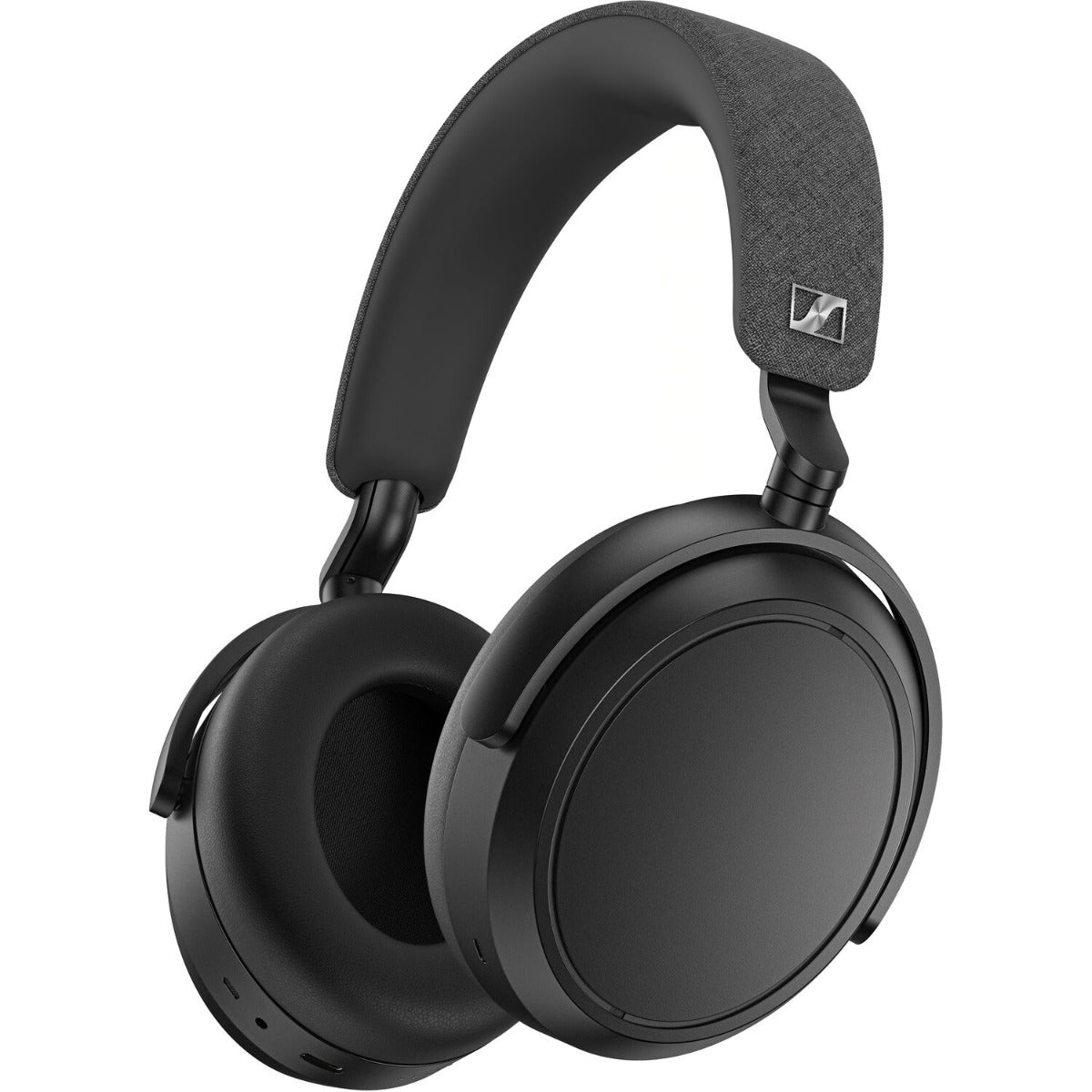 Sennheiser Momentum 4 Wireless headphones with over-ear design, black color, and cushioned ear cups for premium sound comfort.