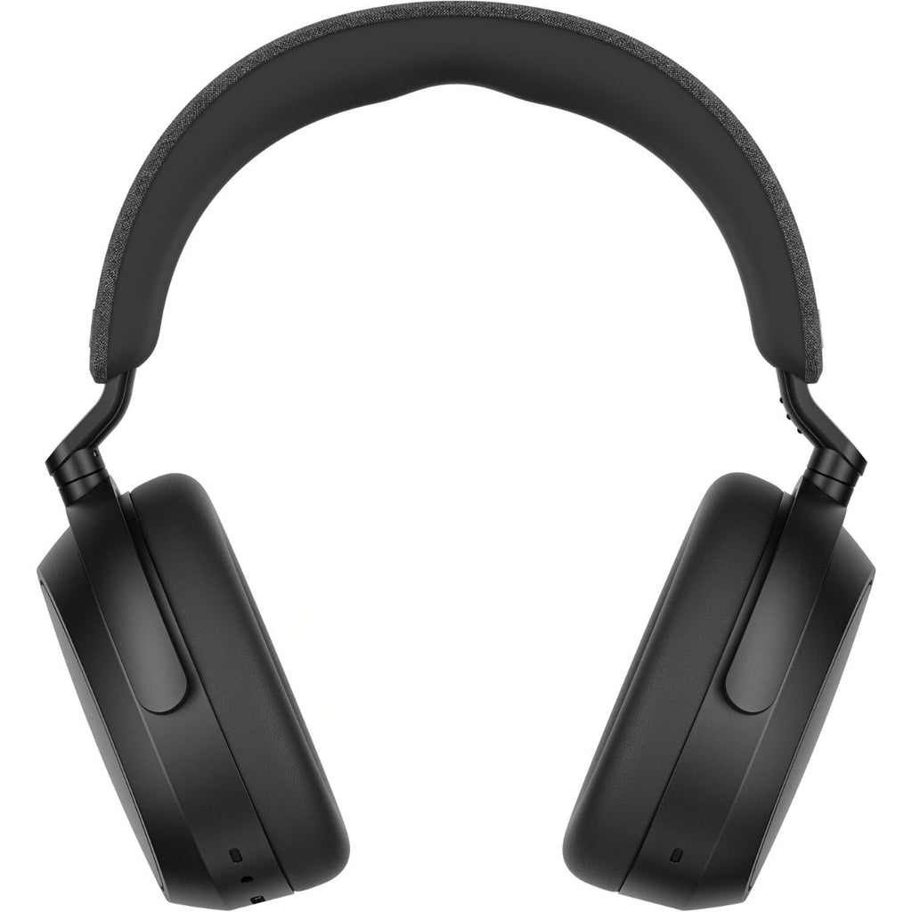 Sennheiser Momentum 4 Wireless headphones with over-ear design and sleek black finish, featuring cushioned ear cups.