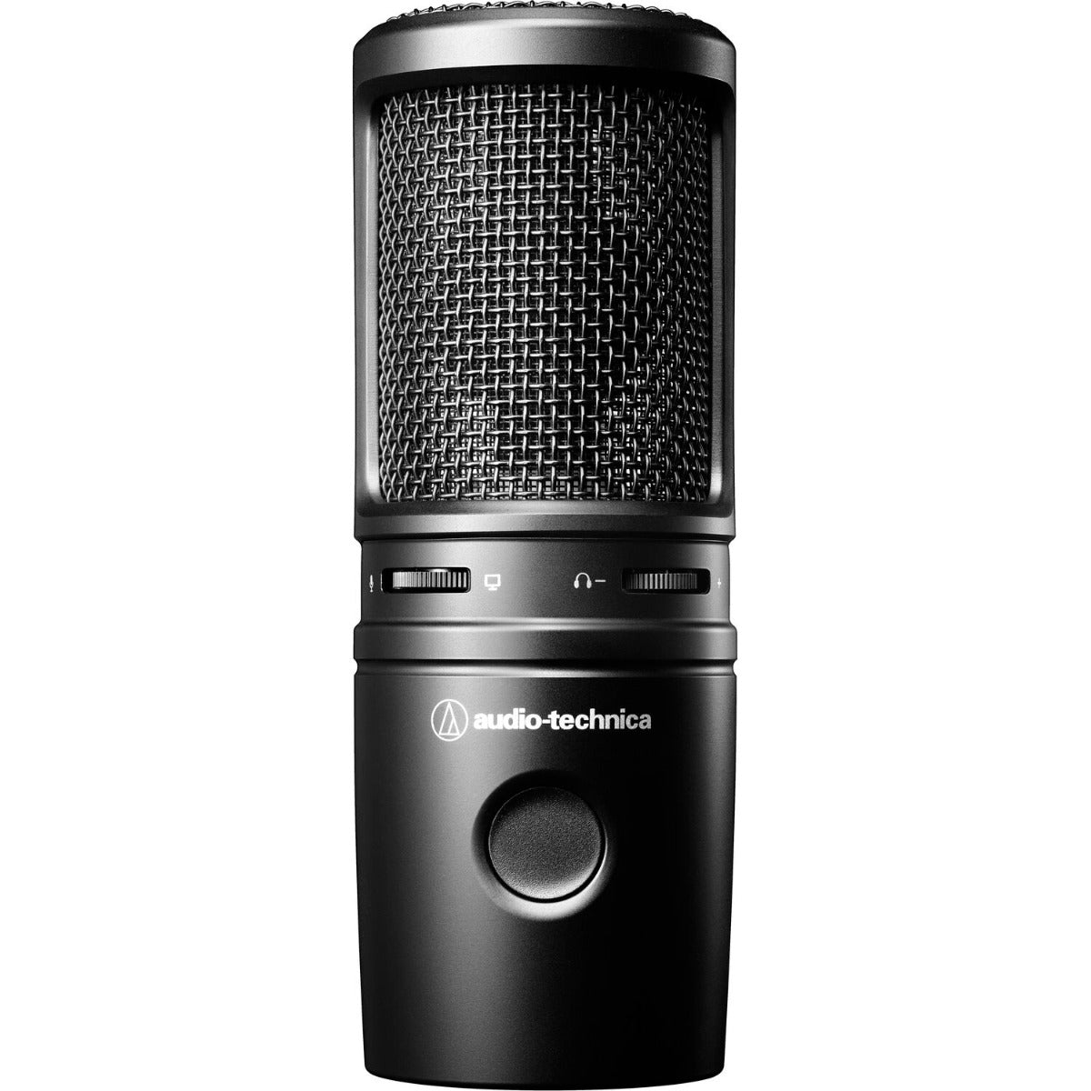 Audio Technica AT 2020 USB-X microphone, a professional USB condenser microphone for high-quality audio recording.