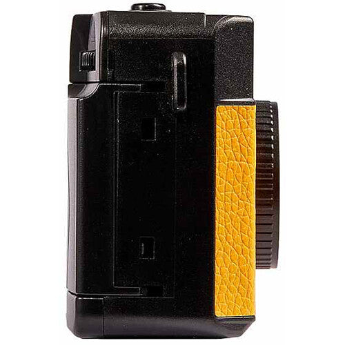 Kodak Ultra F9 reusable instant camera with compact design, black body, and colorful accents, perfect for casual photography.