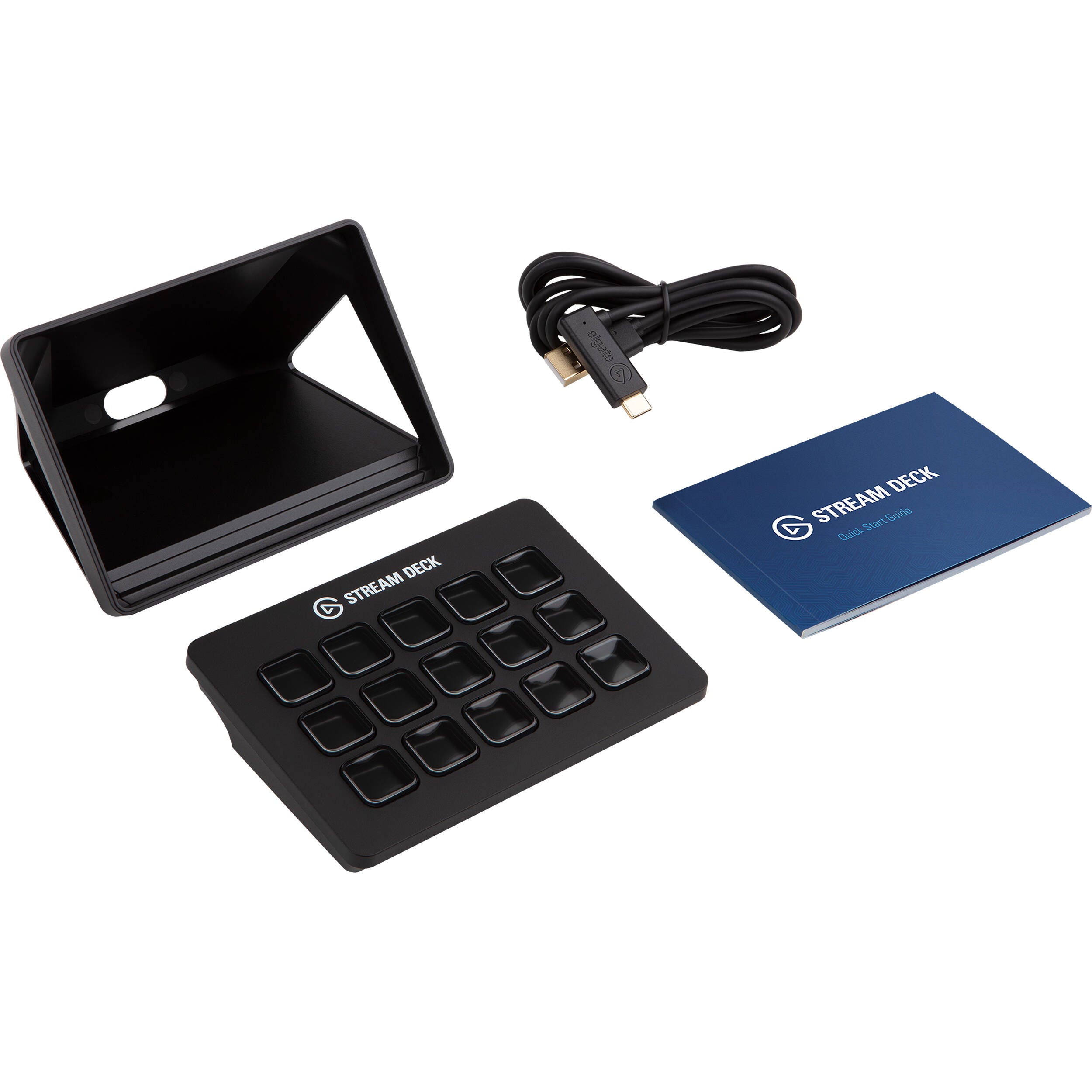 Elgato Stream Deck MK2 video editing controller with customizable LCD keys for streamlined content creation.