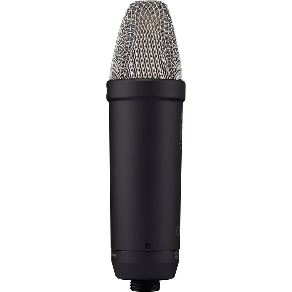 Rode NT1 GEN5 condenser microphone with black finish, professional studio microphone for vocals and recording applications