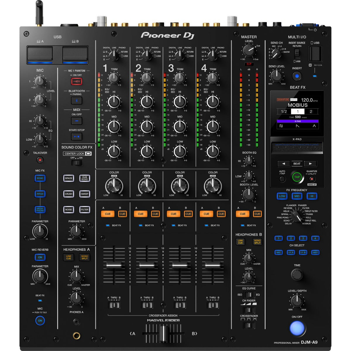 Pioneer DJM-A9 | Flagship 4-Channel Pro DJ Mixer | Soundium