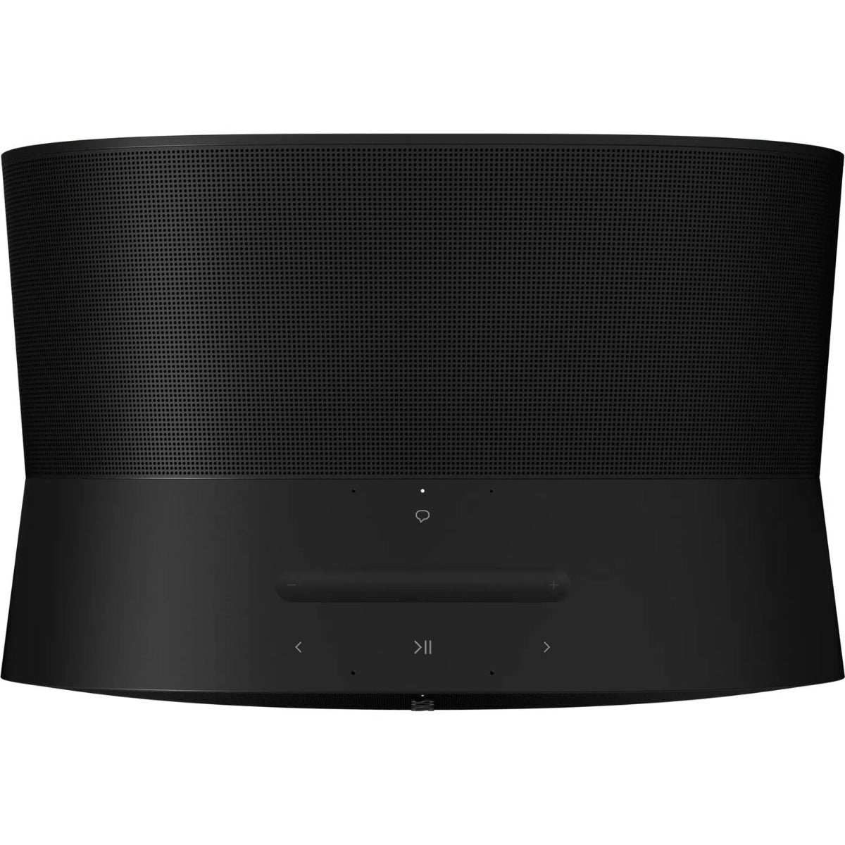 Sonos Era 300 wireless speaker in black, showing its sleek design and control buttons for high-quality sound.