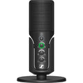 Sennheiser Profile USB-C microphone on a stand showing its sleek design and USB-C connection port.