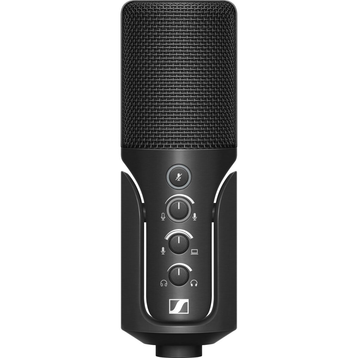 Sennheiser Profile USB-C microphone with sleek design, featuring a compact build and USB-C connector for clear audio recording.