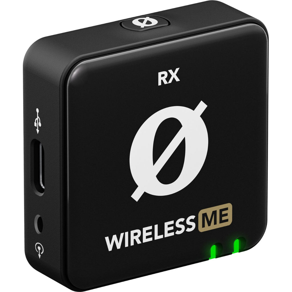 Rode Wireless ME creator wireless microphone system with compact transmitter and receiver for high-quality audio recording.