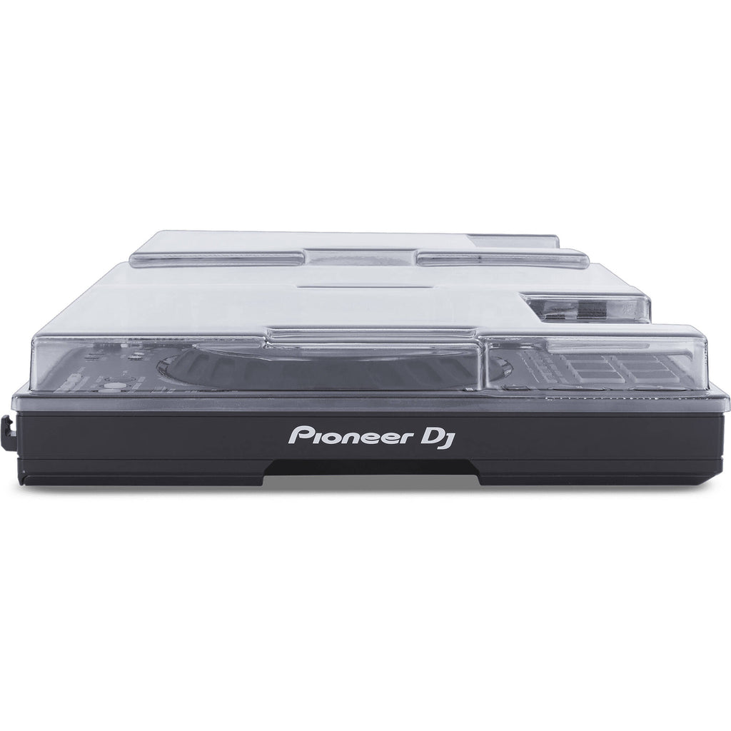 Decksaver Pioneer DDJ-FLX10 DJ cover showing a slim, durable black plastic protective case for DJ controller protection.