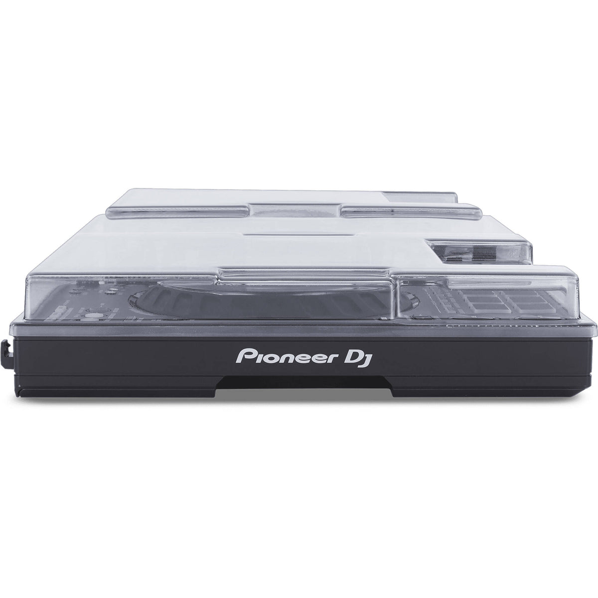 Decksaver Pioneer DDJ-FLX10 DJ cover showing a slim, durable black plastic protective case for DJ controller protection.