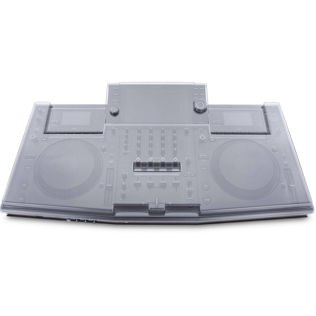 Decksaver Pioneer Opus-Quad DJ cover protecting a DJ mixer and controller in a durable black plastic shell.