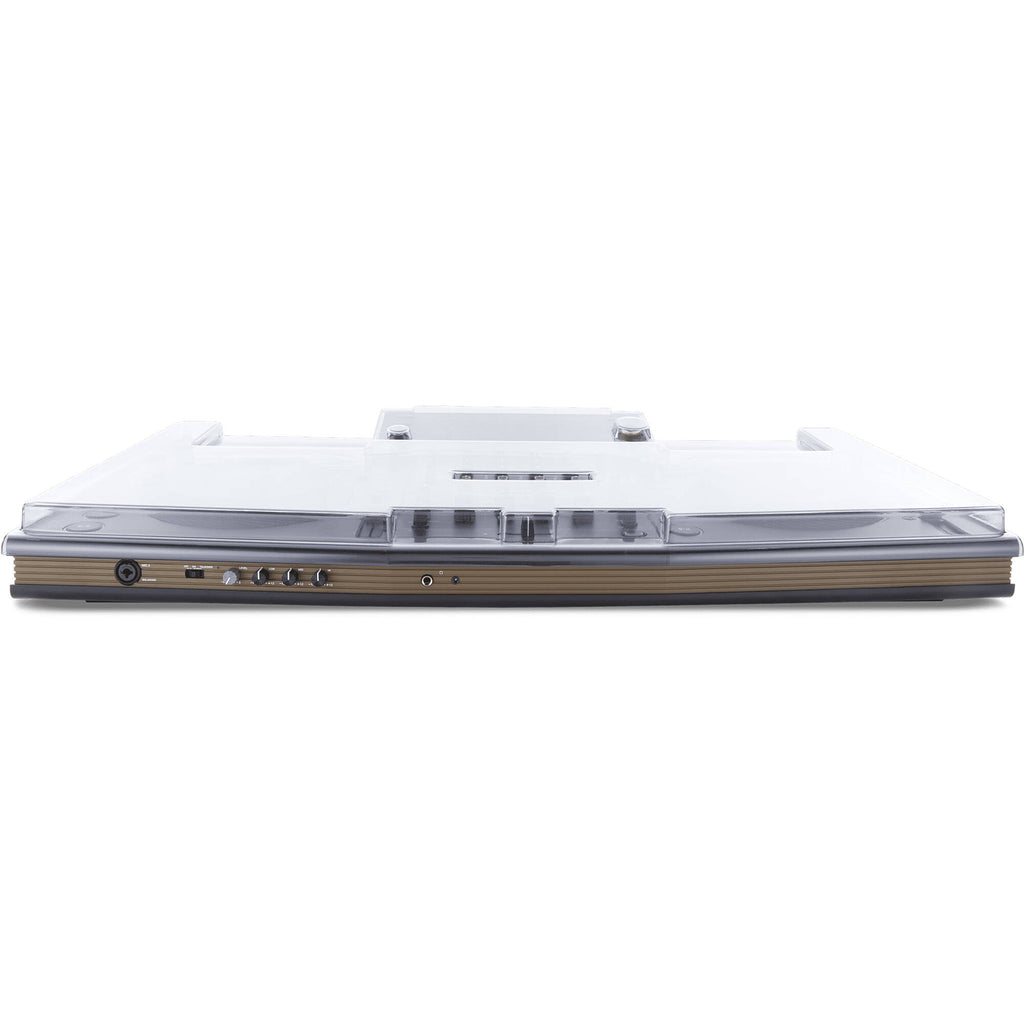 Decksaver Pioneer Opus-Quad DJ cover protecting equipment with durable, black plastic design for secure storage and transport.