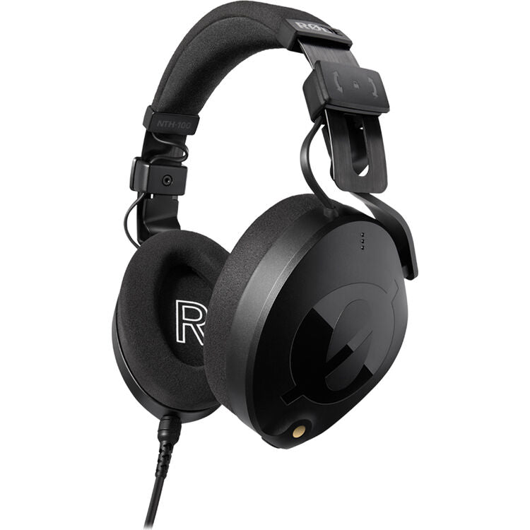 Rode NTH-100 studio headphones with over-ear design and padded ear cups, ideal for professional audio monitoring.