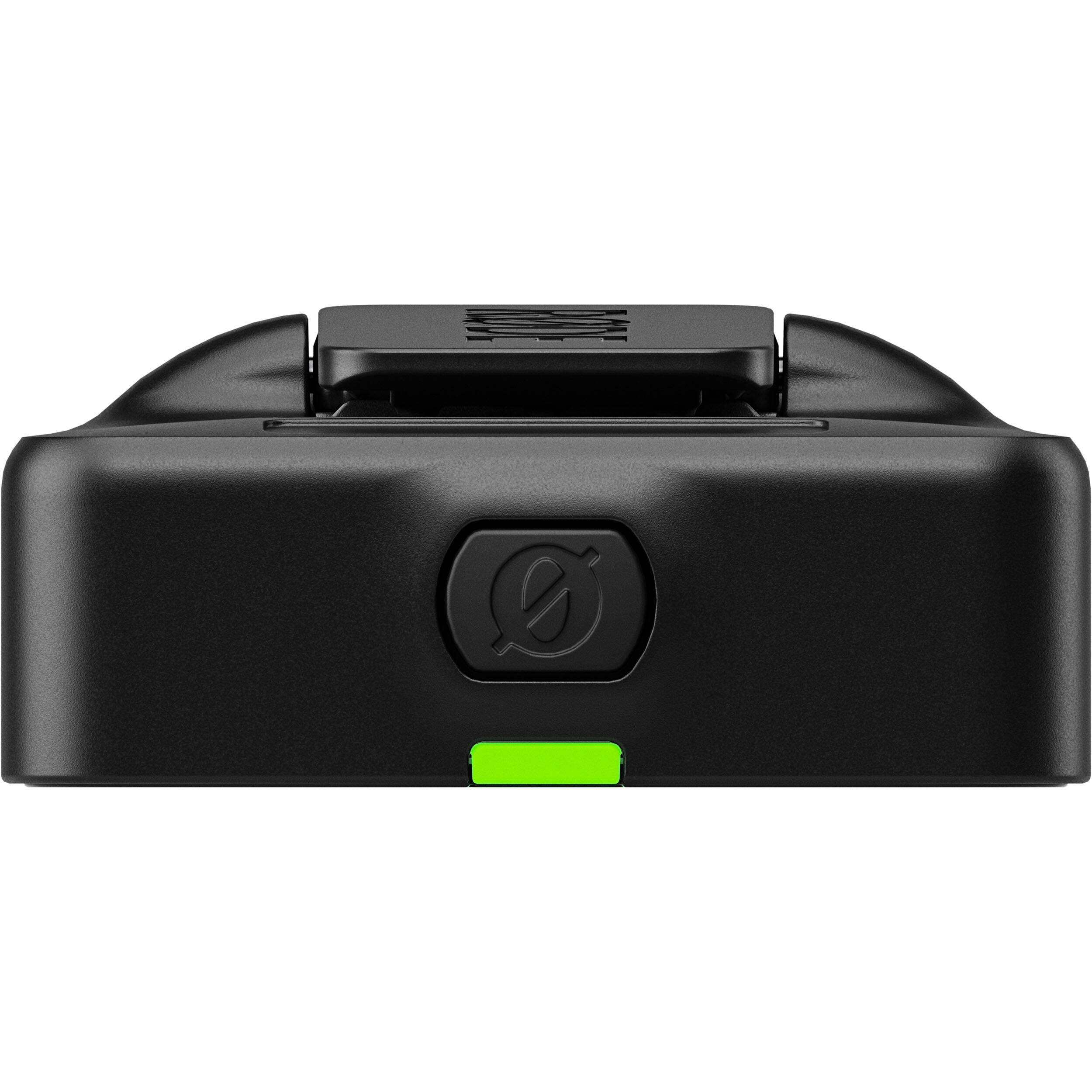 Rode Wireless PRO professional wireless microphone system with compact receiver and microphone transmitters on a black background.