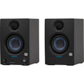 Presonus Eris 3.5 2nd Gen desktop speakers showing black speaker cabinets with volume controls and audio input ports.