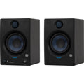 Presonus Eris 5 BT 2nd Gen black desktop speakers with sleek black finish and control knobs for professional audio setup.
