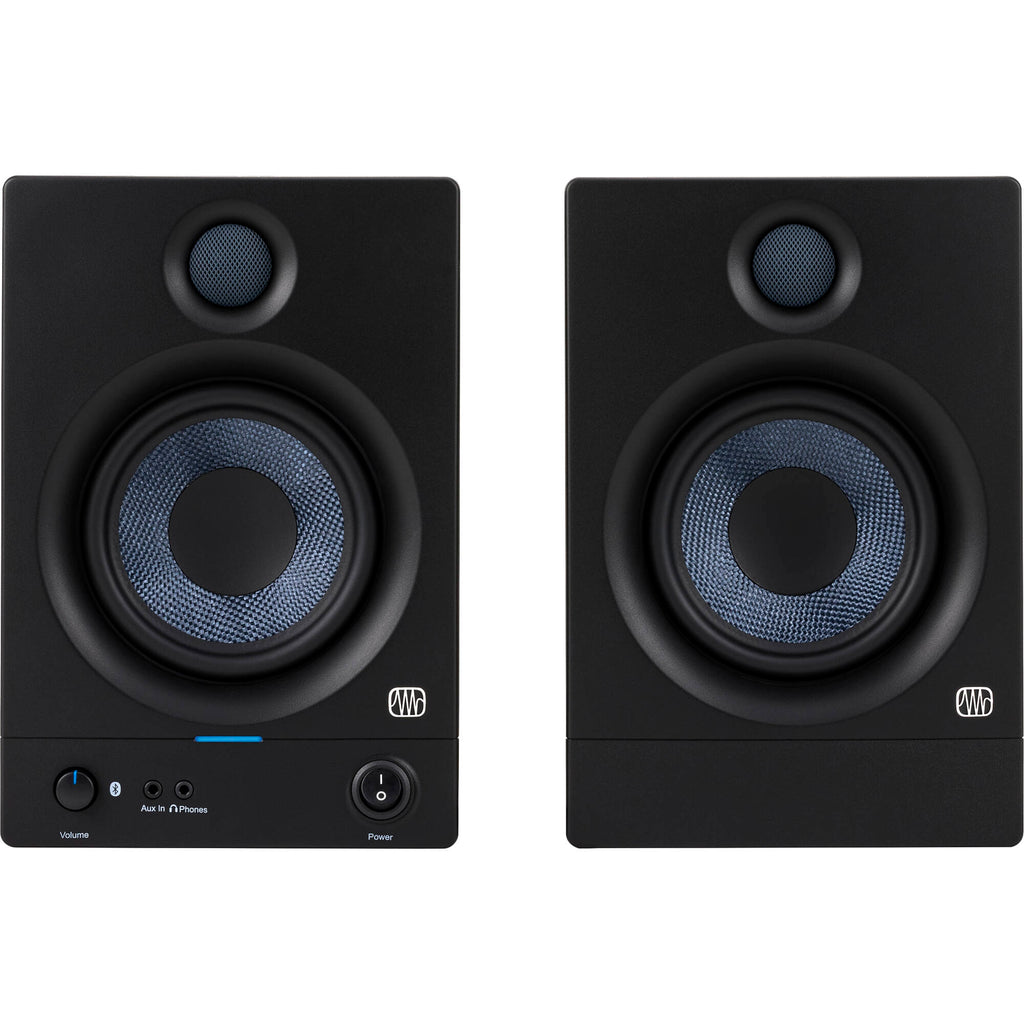 Presonus Eris 5 BT second-generation black desktop speakers shown with front view and speaker grille visible.