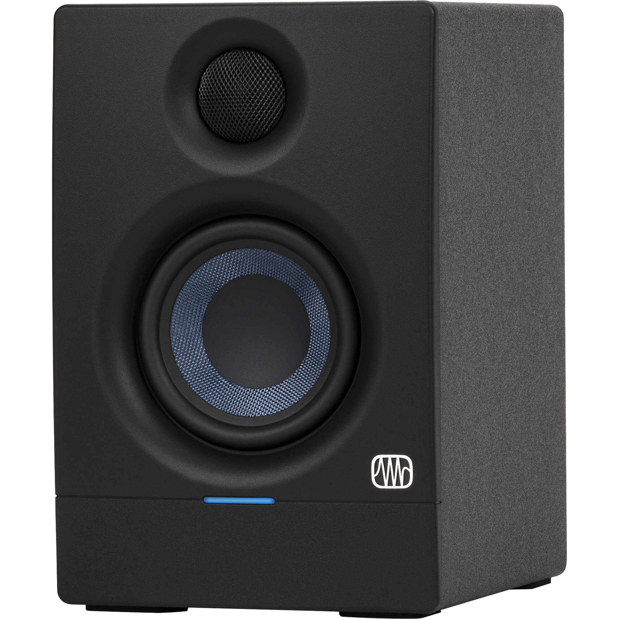 Presonus Eris 3.5 second-generation desktop speakers with black enclosures and control knobs on the front panel.