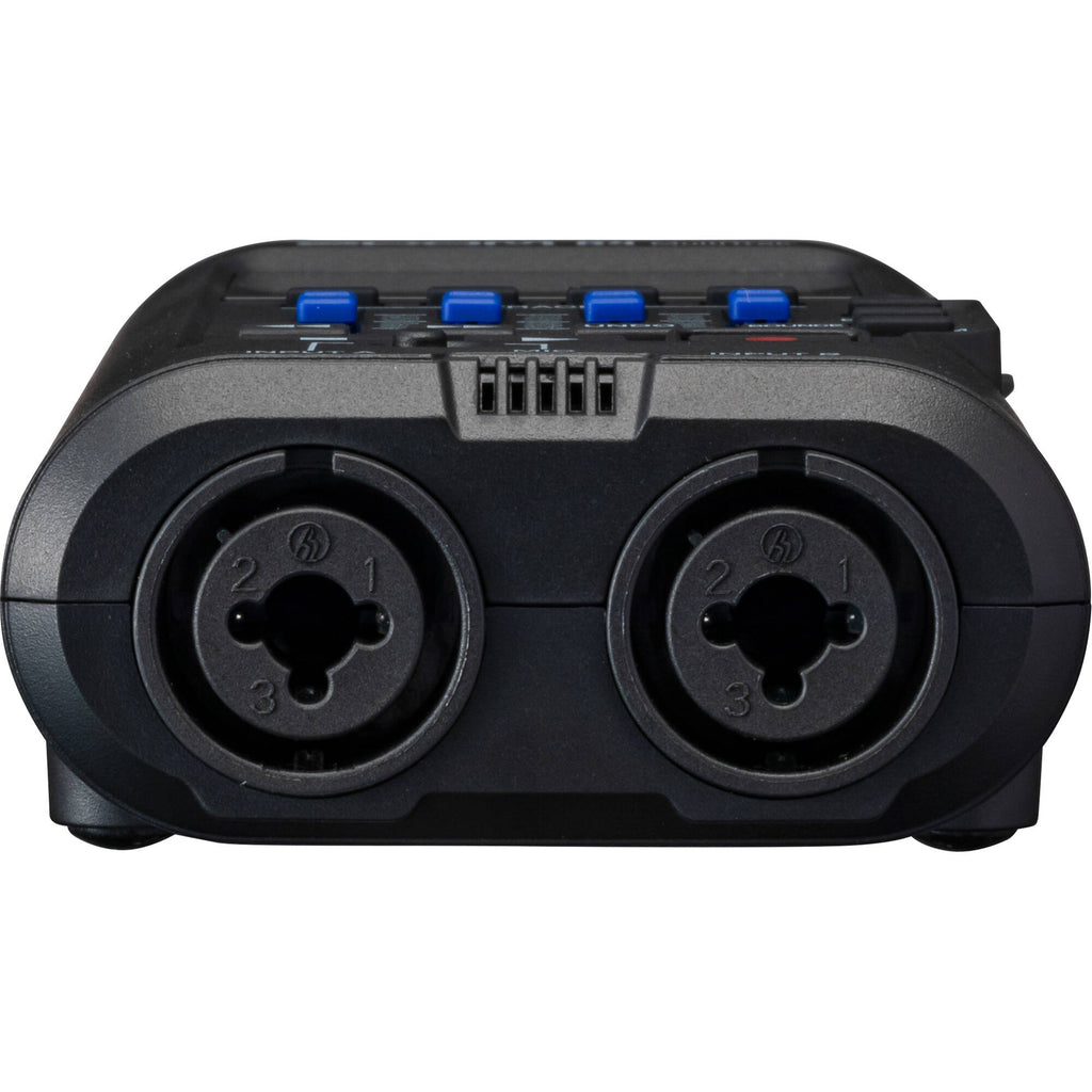 Zoom R4 MultiTrack digital recorder with multiple input jacks and control knobs for professional audio recording.
