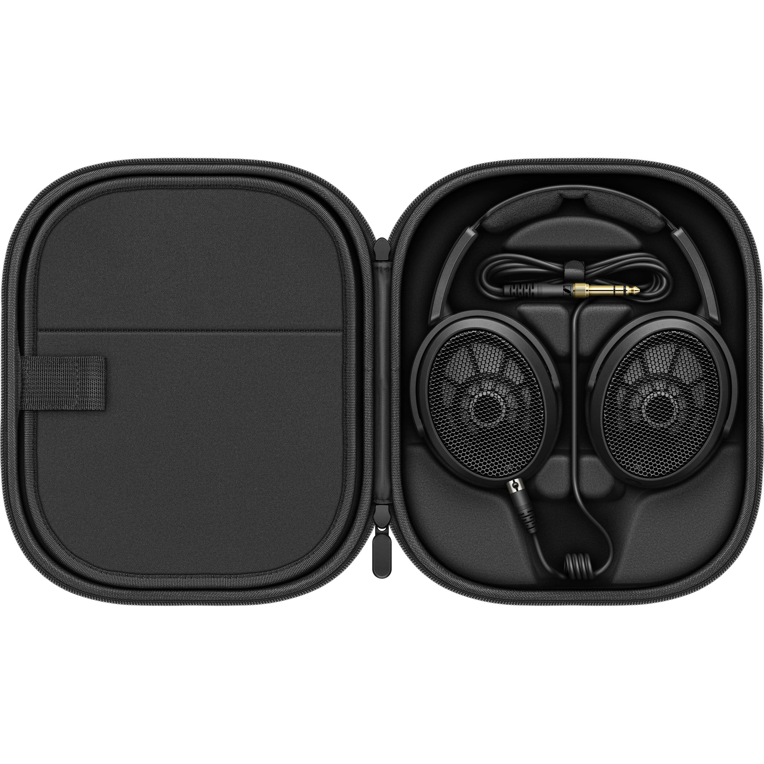 Sennheiser HD 490 Pro Plus studio headphones with over-ear design and adjustable headband, black color.