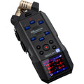 Zoom H6 Essential digital recorder with multiple input ports and compact design, ideal for professional audio recording.