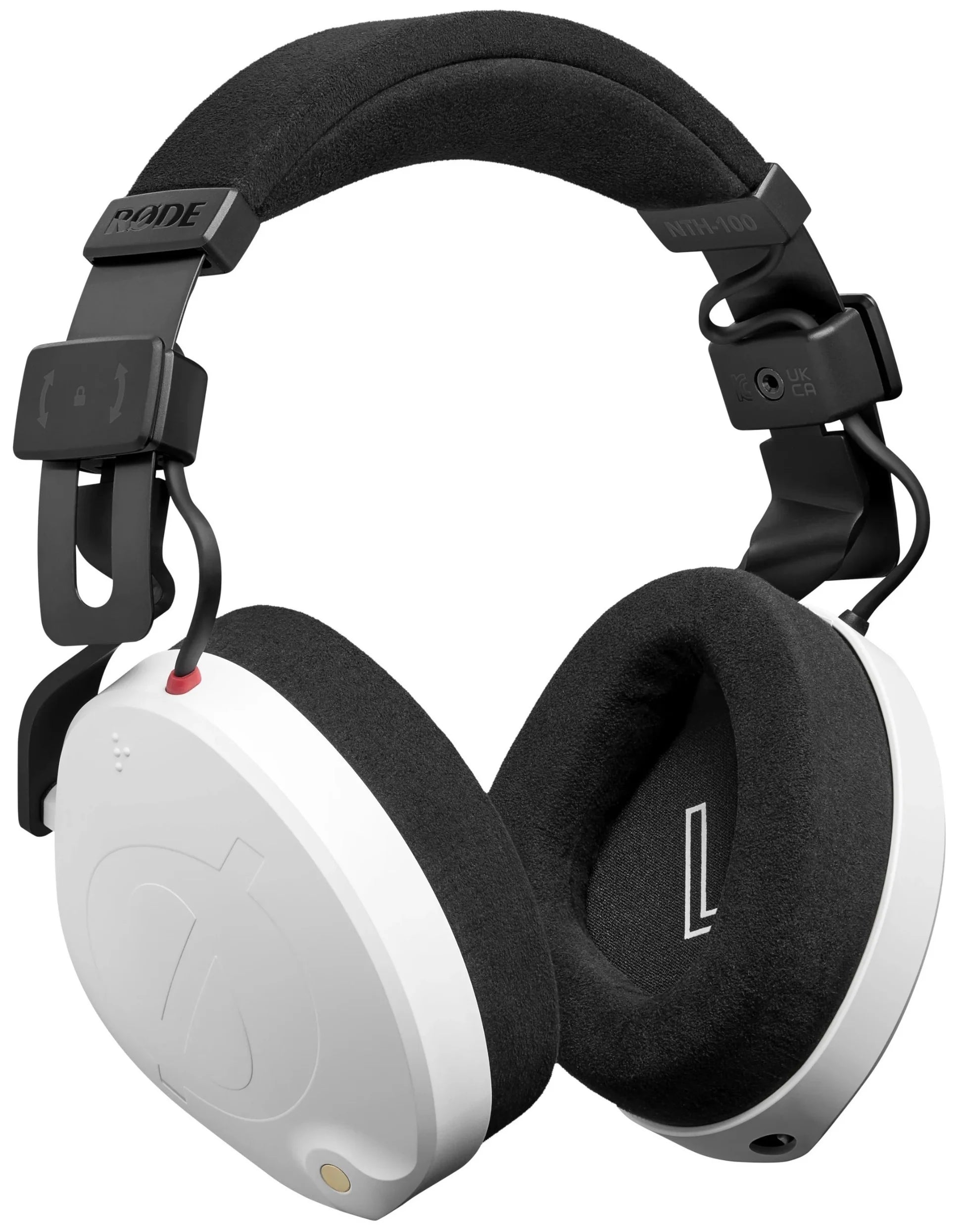 Rode NTH-100 studio headphones with over-ear design and black finish, featuring padded ear cups and adjustable headband.