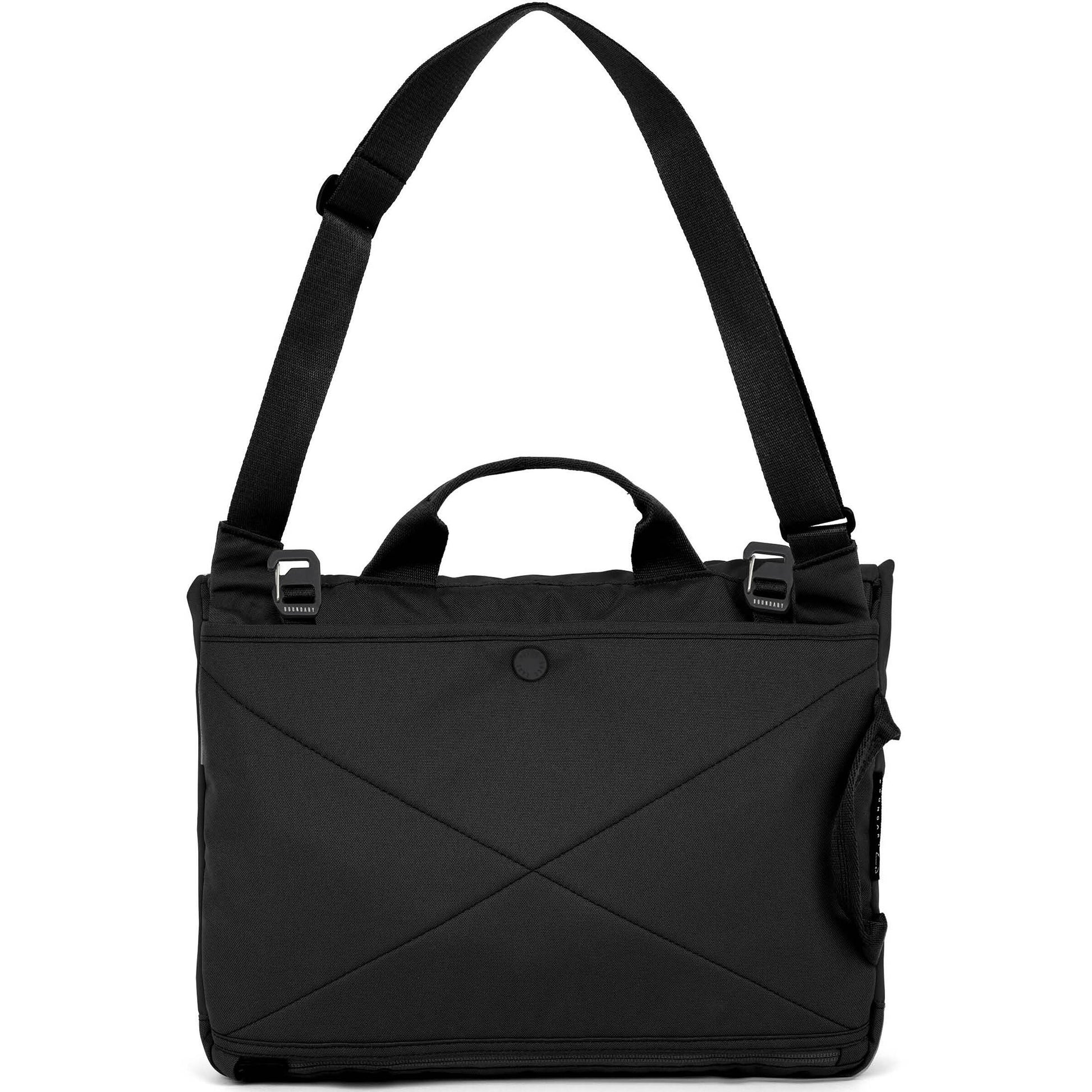 Boundary Supply Rennen shoulder bag for video equipment, showing multiple compartments and adjustable strap on a neutral background.