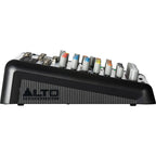 Alto Professional TrueMix 800FX analog mixer with multiple input channels and control knobs for sound mixing.
