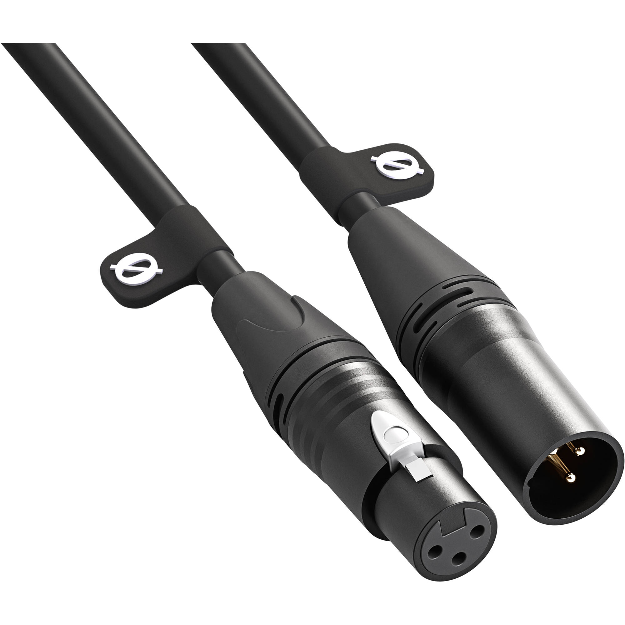 Rode XLR-Female to XLR-Male cable displaying black cable with XLR connectors on each end for professional audio connections