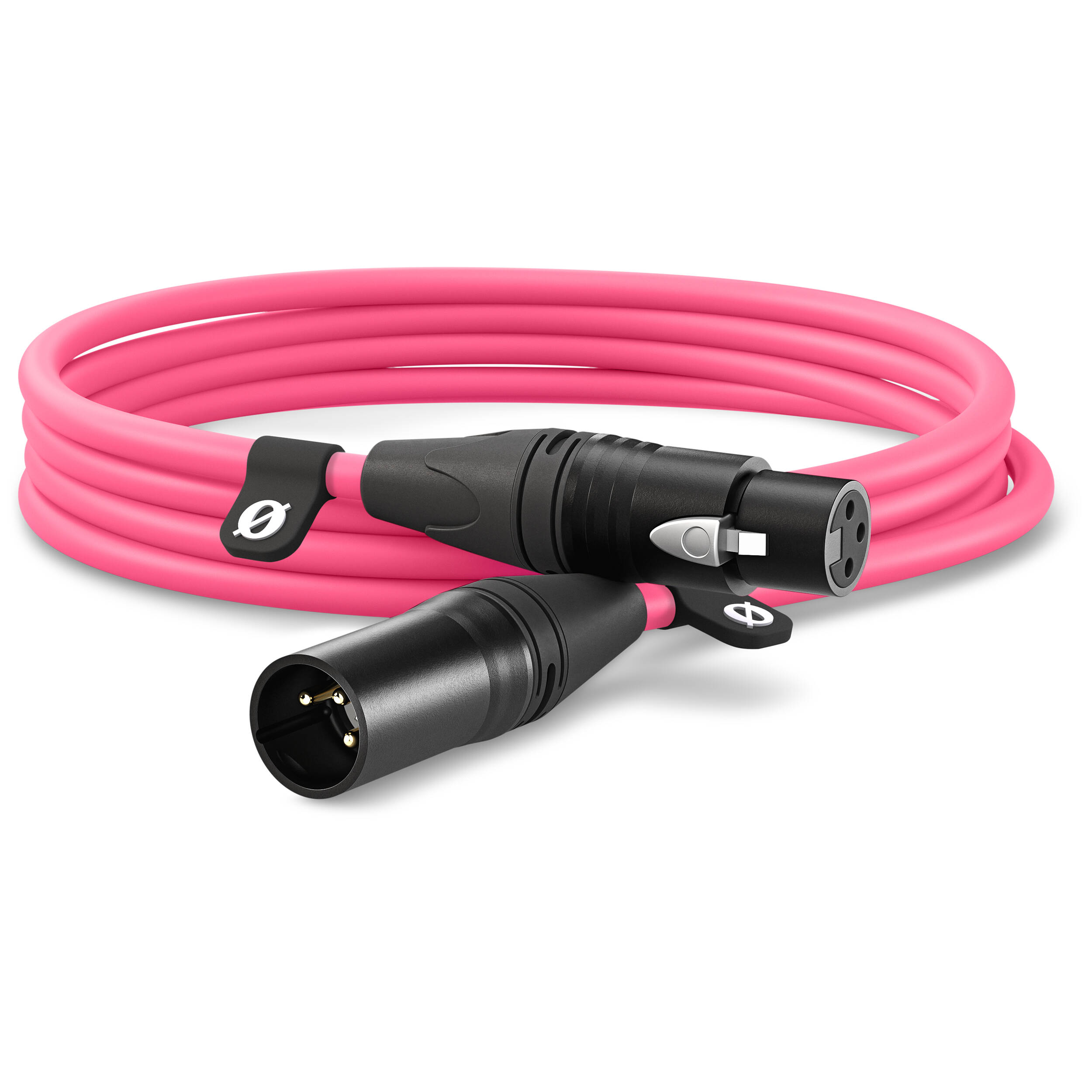 Rode XLR-Female to XLR-Male audio cable with durable black connectors and cable for professional audio connections.