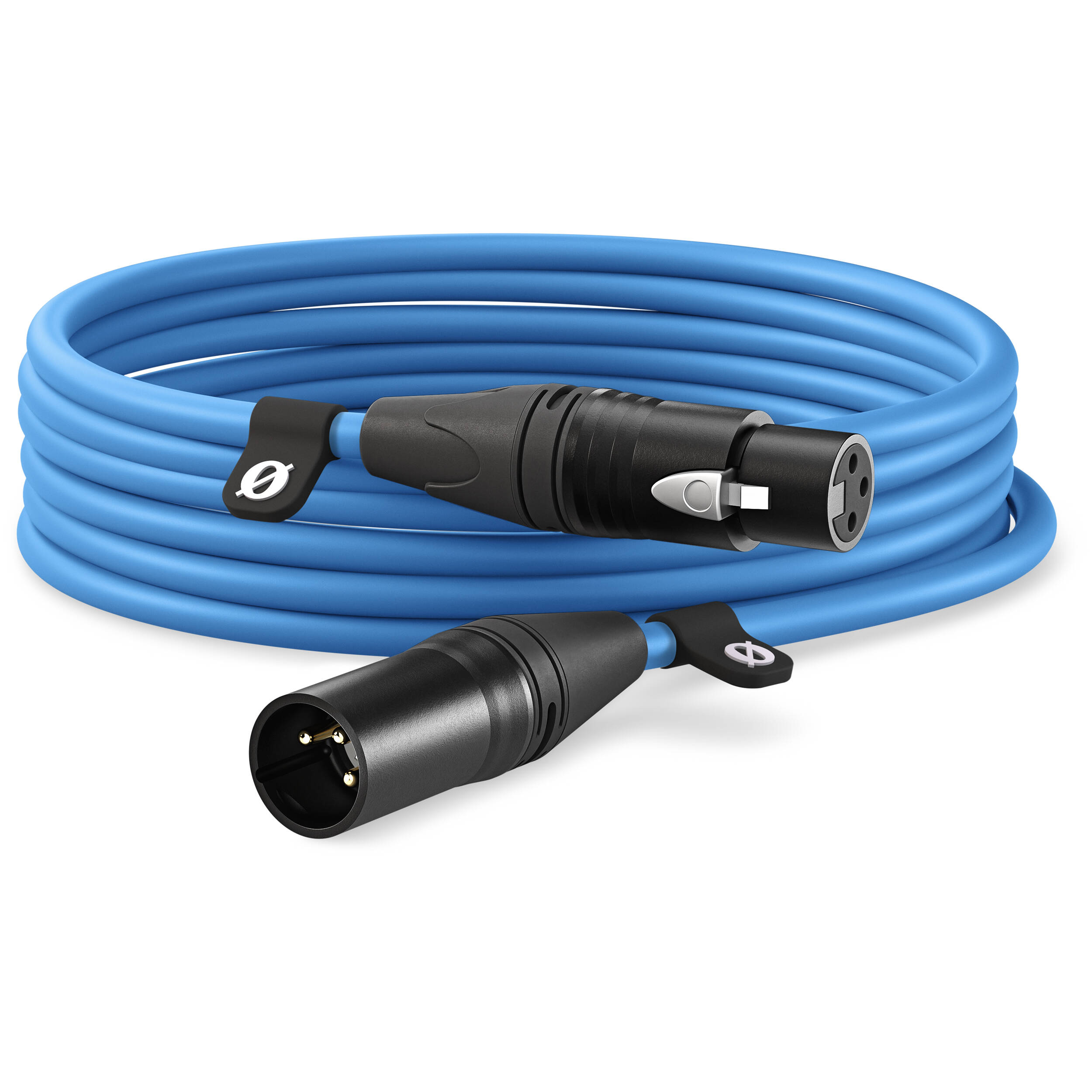 Rode XLR female to XLR male audio cable with durable connectors and flexible cable for professional recording setups.