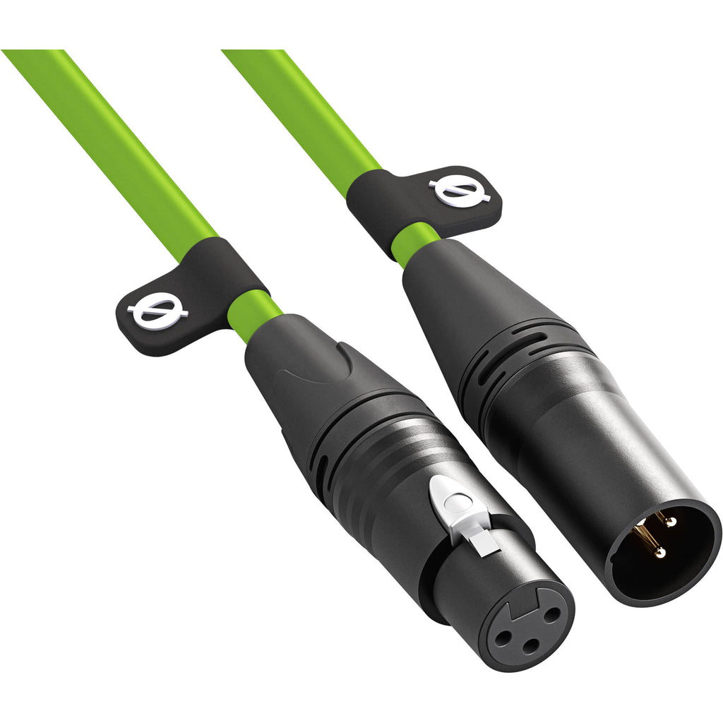 Rode XLR-Female to XLR-Male audio cable showing connectors with black cable and branded labels.