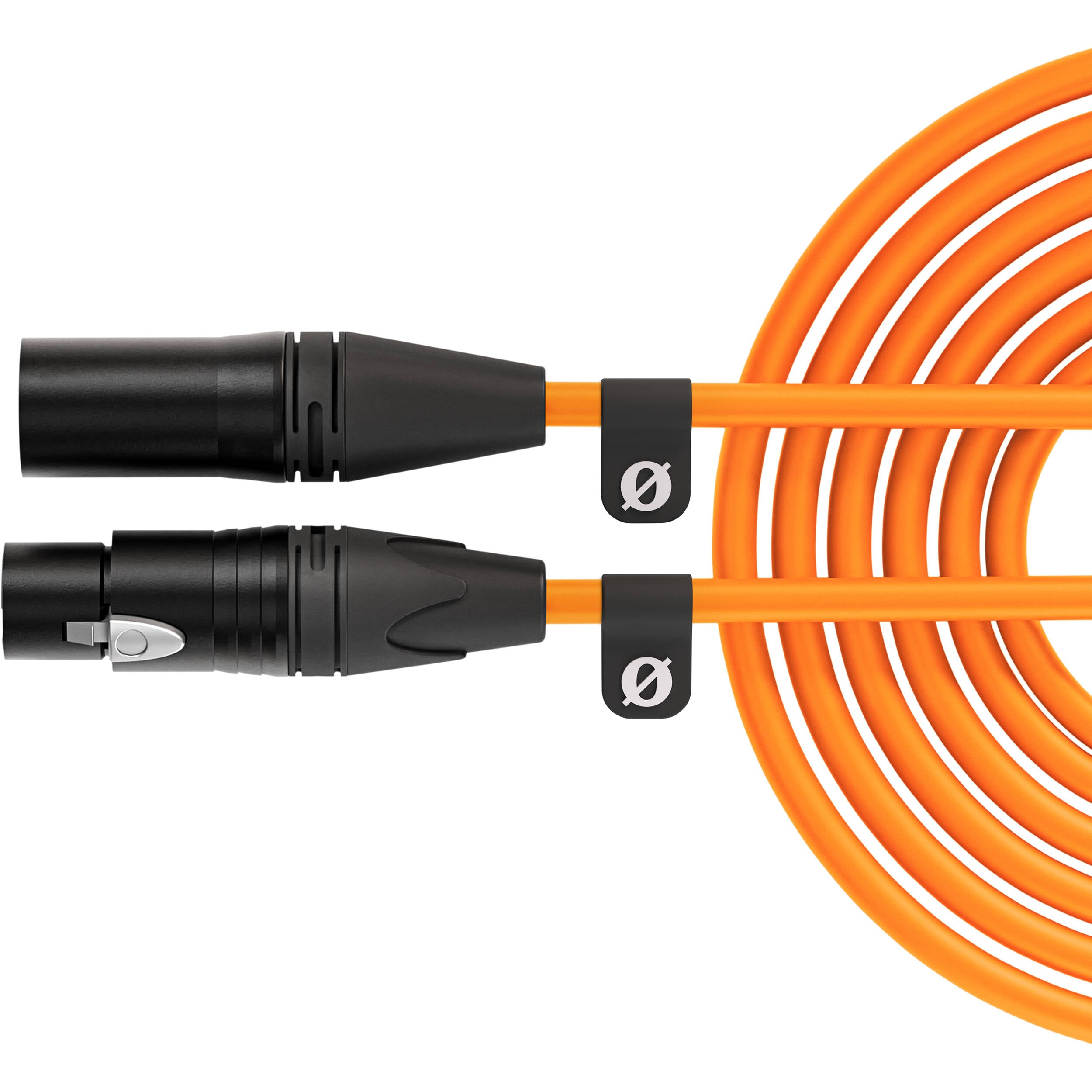 Rode XLR female to XLR male cable showing black cable with connectors on each end for professional audio connections.