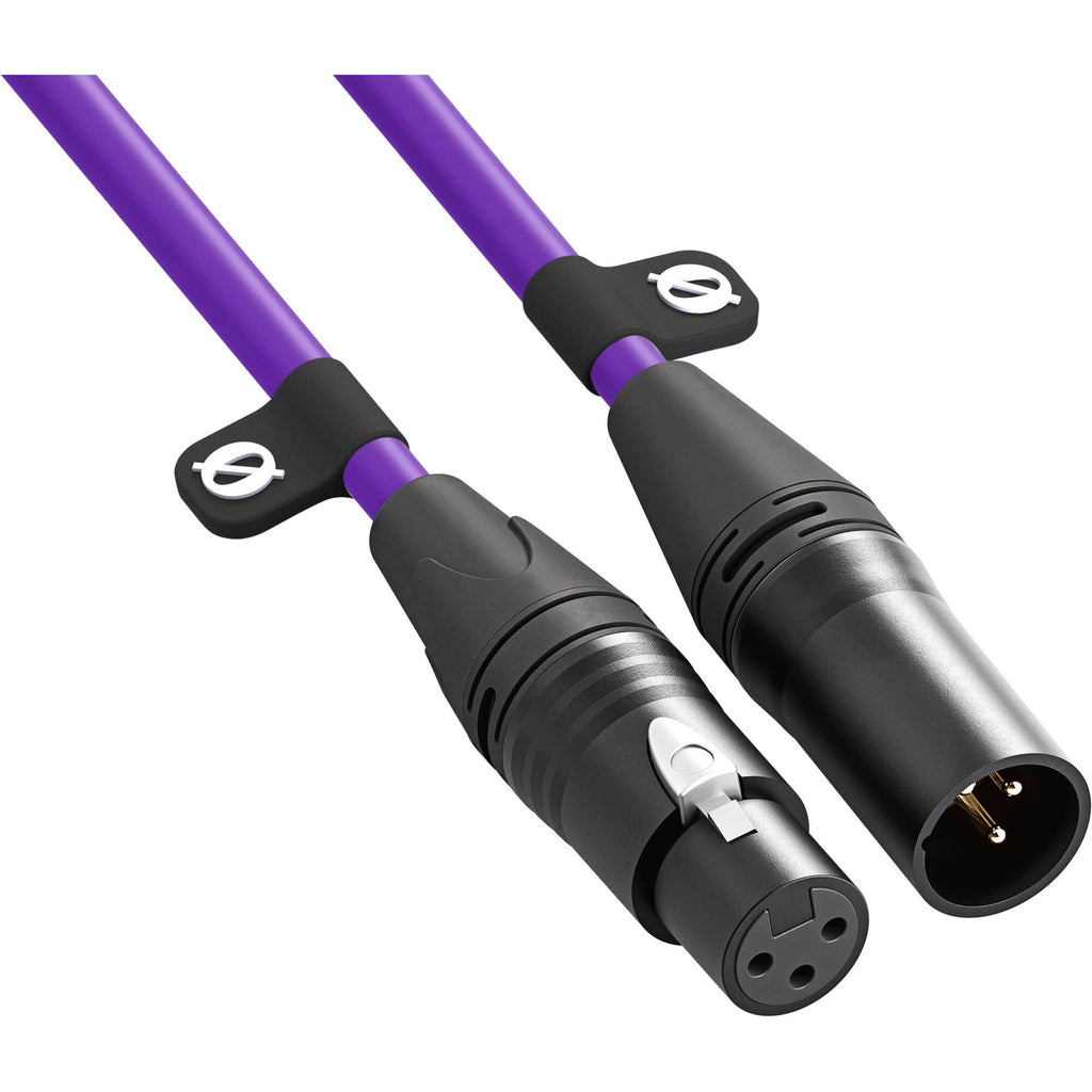 Rode XLR-Female to XLR-Male audio cable,  XLR to XLR connection, black cable with connectors at each end.
