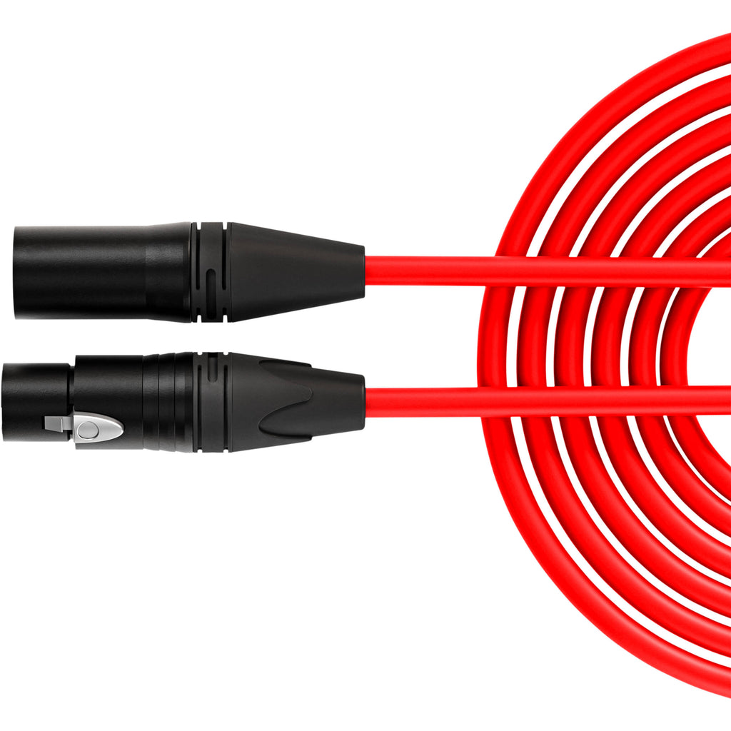 Rode XLR-Female to XLR-Male audio cable with black connector ends and cable, used for professional audio equipment connections