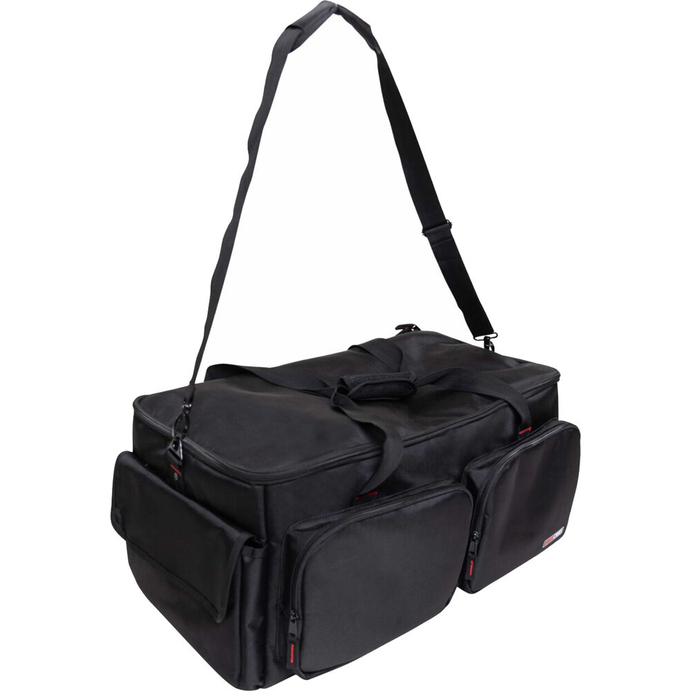 Gator G-CABLEBAG-LG large pro audio cable bag with multiple compartments and durable black fabric for organized equipment storage