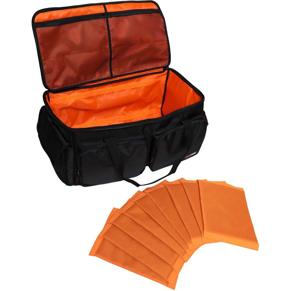 Gator G-CABLEBAG-LG large pro audio cable bag with padded compartments and durable handle for organized cable storage.