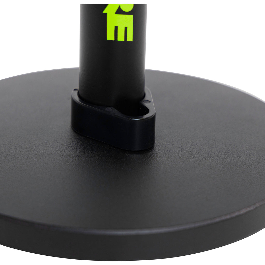Shure SH-DESKTOP1 desktop microphone stand with adjustable arm and sturdy base for professional audio recording setup.