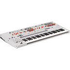 UDO Audio Super Gemini synthesizer with vintage-style controls and modern design, featuring multiple knobs and input/output ports.